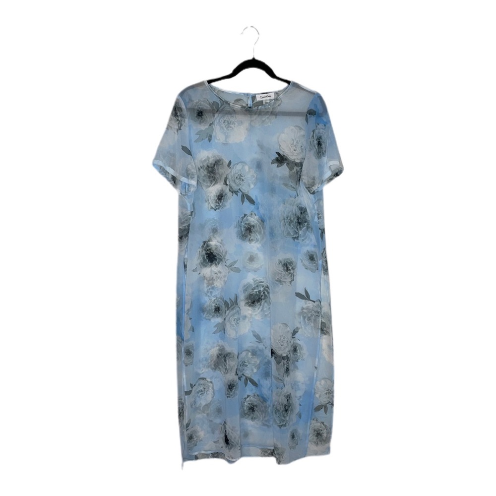 Calvin Klein Sheer Boho Floral Dress / Cover Up